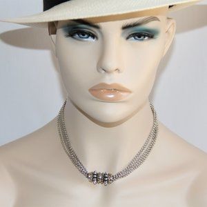 Vintage Stocko 6-Strand Bead-Link Necklace